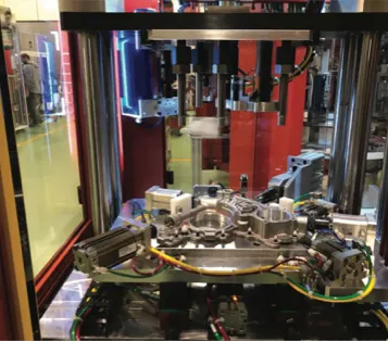Automotive subassembly on a rotary assembly fixture